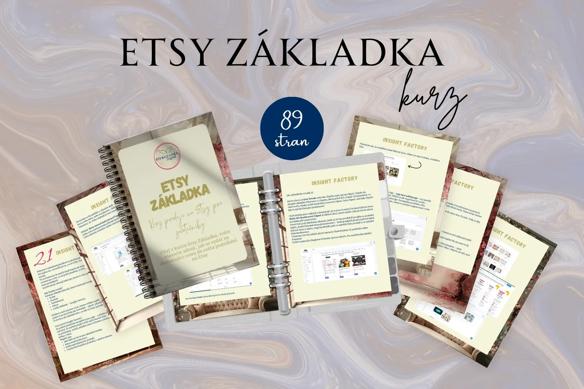 Ukázka stran kurzu Etsy Základka